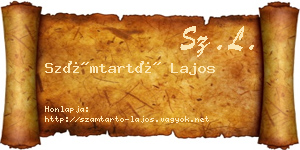 Számtartó Lajos névjegykártya