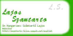lajos szamtarto business card